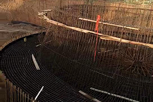 邵阳砼烟囱新建施工现场